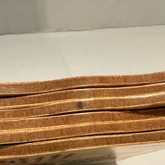 Set Of Six Vintage  Asian Bamboo Coasters With Wooden Holder - Picture 10 of 12